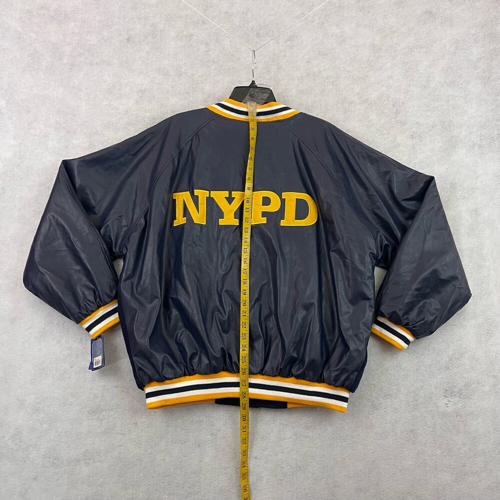 NYPD Varsity Jacket Mens XL Blue Letterman Steve & Barry Bomber Coat New - Picture 6 of 15